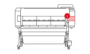 대형프린터 모델명 위치 안내 이미지